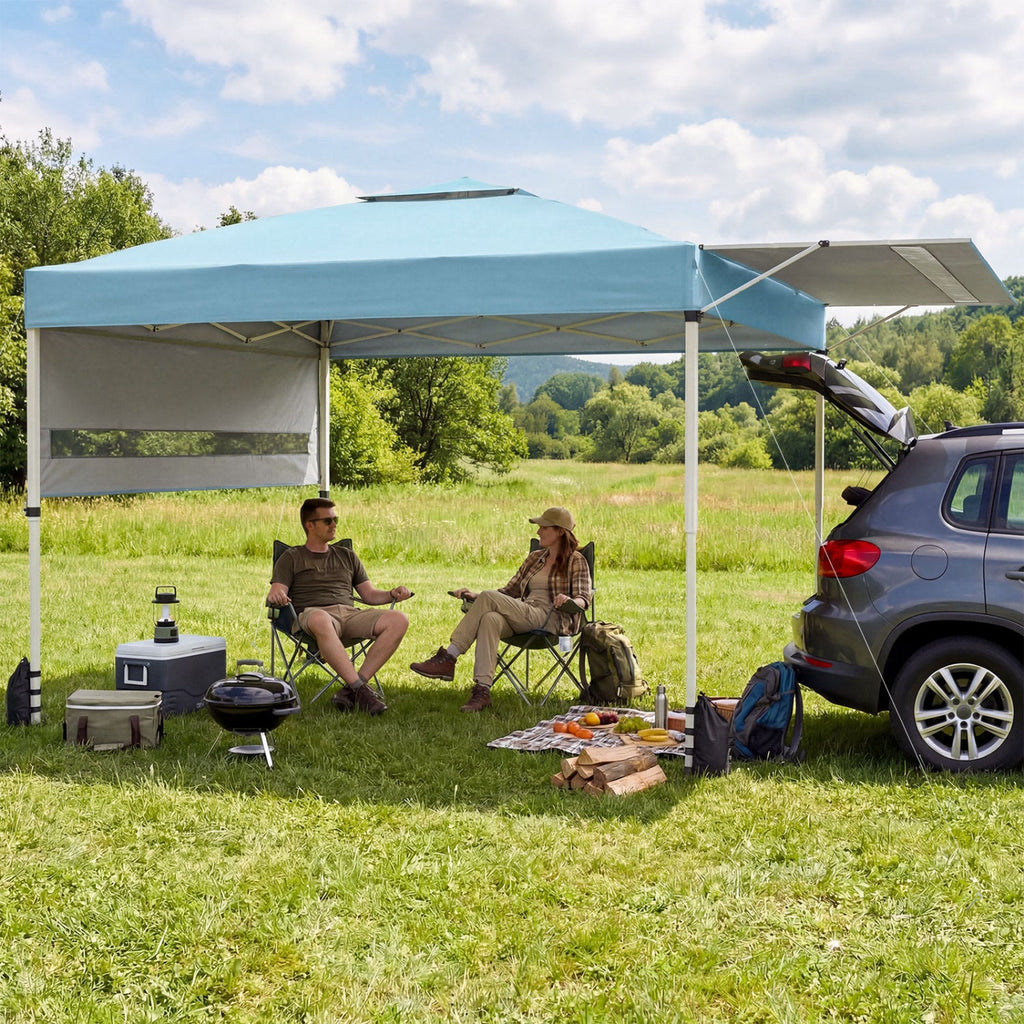 10 x 17 Feet Pop Up Canopy Tent with Dual Adjustable Awnings
