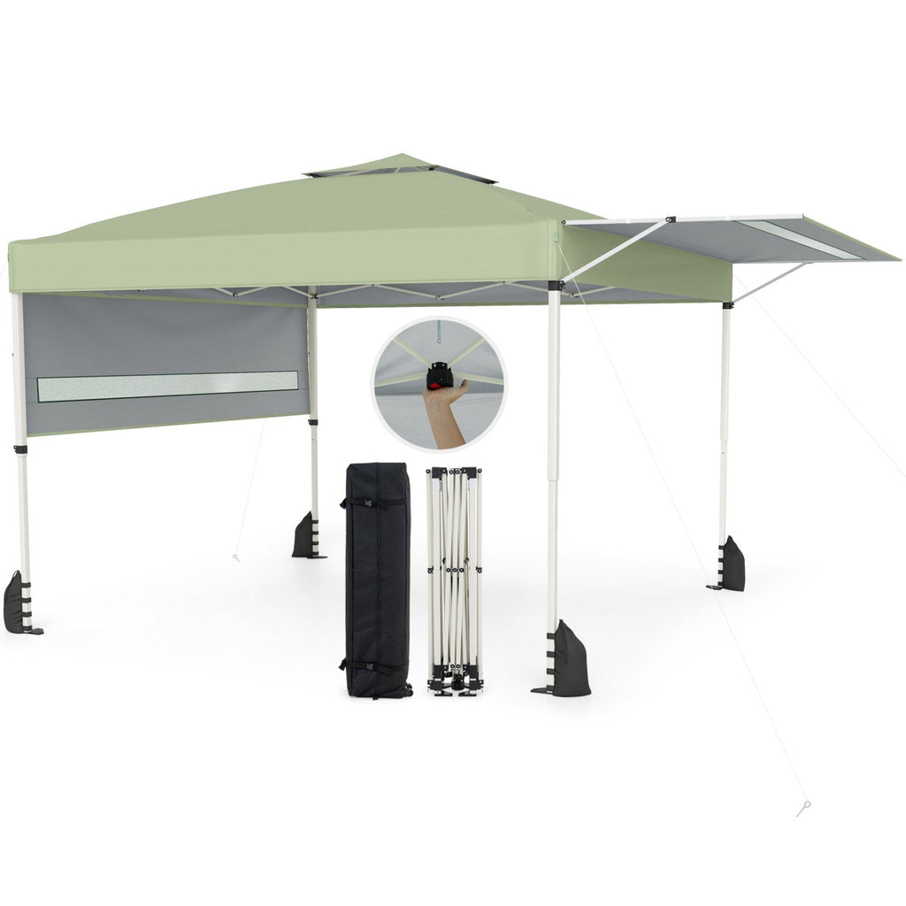 10 x 17 Feet Pop Up Canopy Tent with Dual Adjustable Awnings