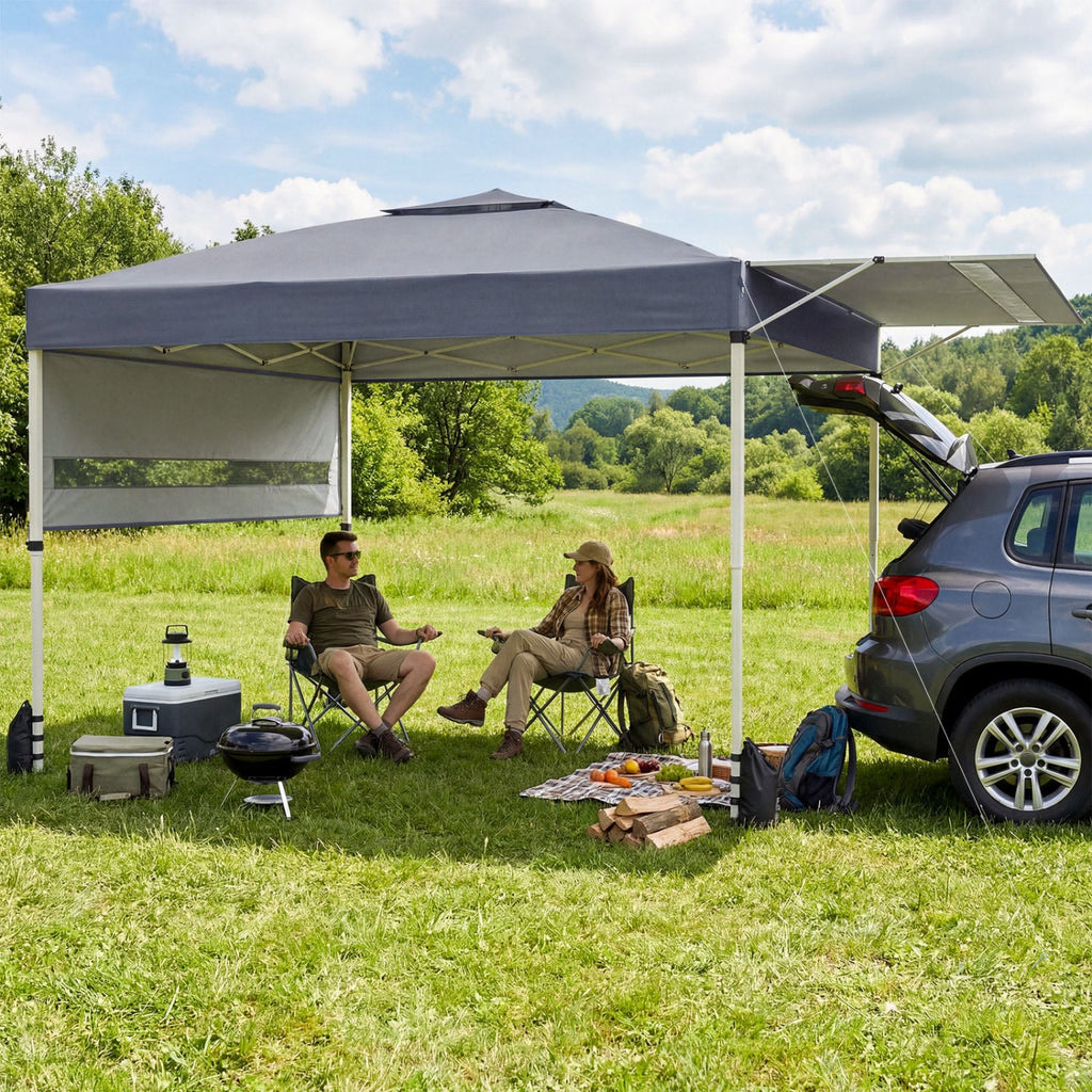 10 x 17 Feet Pop Up Canopy Tent with Dual Adjustable Awnings