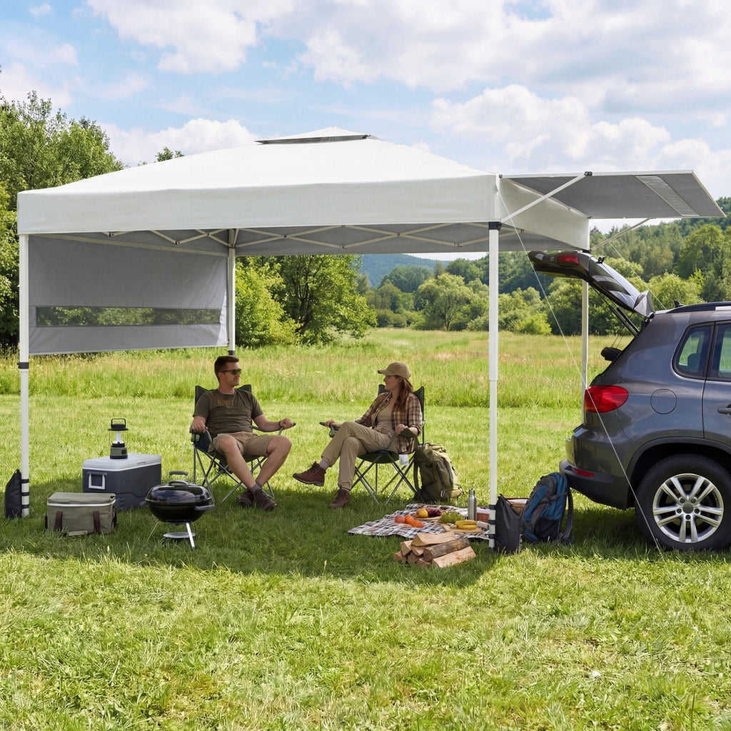 10 x 17 Feet Pop Up Canopy Tent with Dual Adjustable Awnings