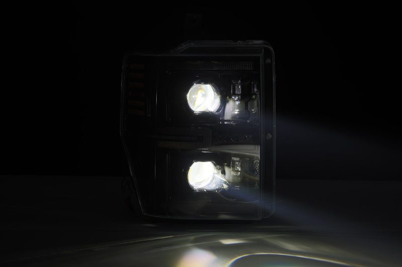 AlphaRex 08-10 Ford F250-550 LUXX-Series LED Projector Headlights Alpha-Blk w/Activ Light/Seq Signal 880313 *Discontinued