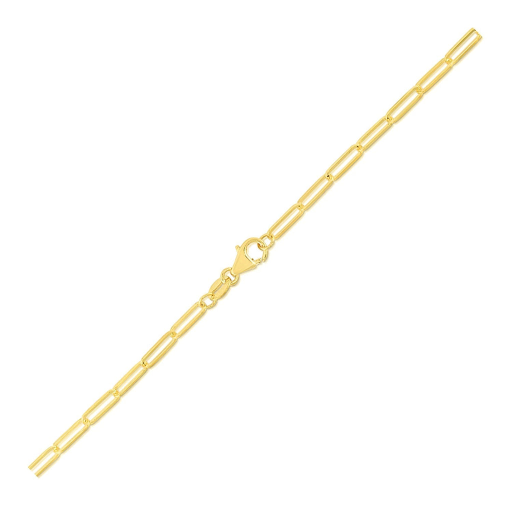 10K Yellow Gold Paperclip Bracelet (2.5mm) - PhishStones Products