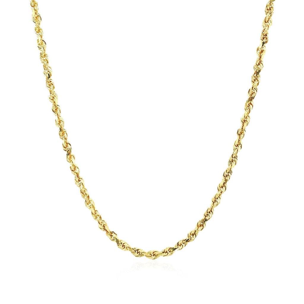 10k Yellow Gold Solid Diamond Cut Rope Chain (2.00 mm) - PhishStones Products
