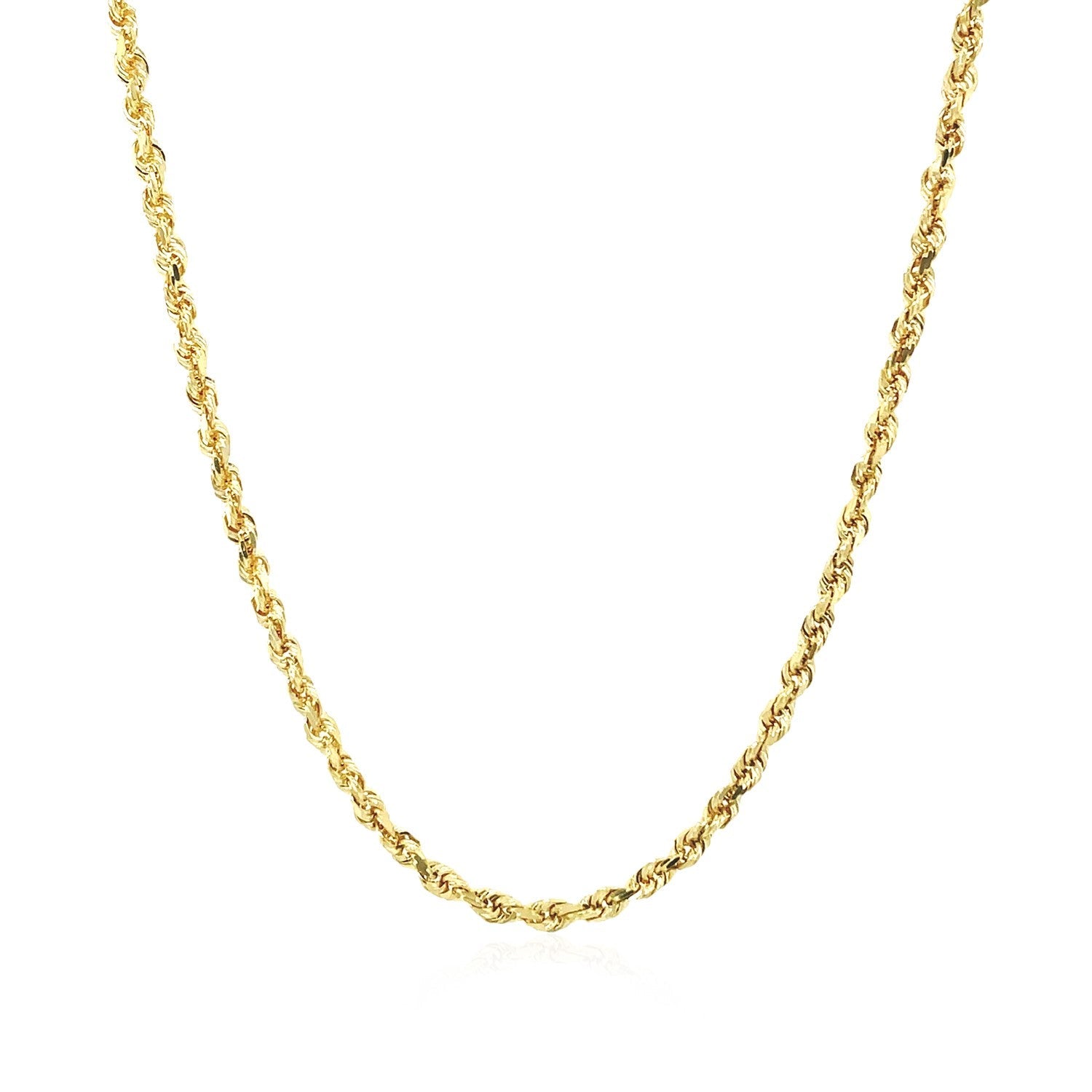 10k Yellow Gold Solid Diamond Cut Rope Chain (2.00 mm) - PhishStones Products