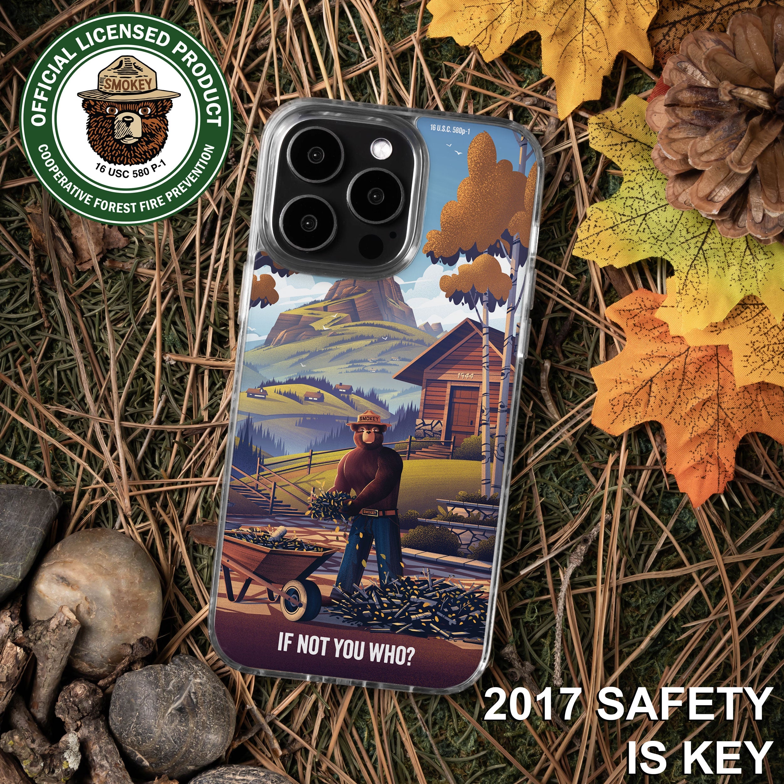 Smokey Bear Classic HD Apple iPhone 14 Series Mag-Safe Phone Case