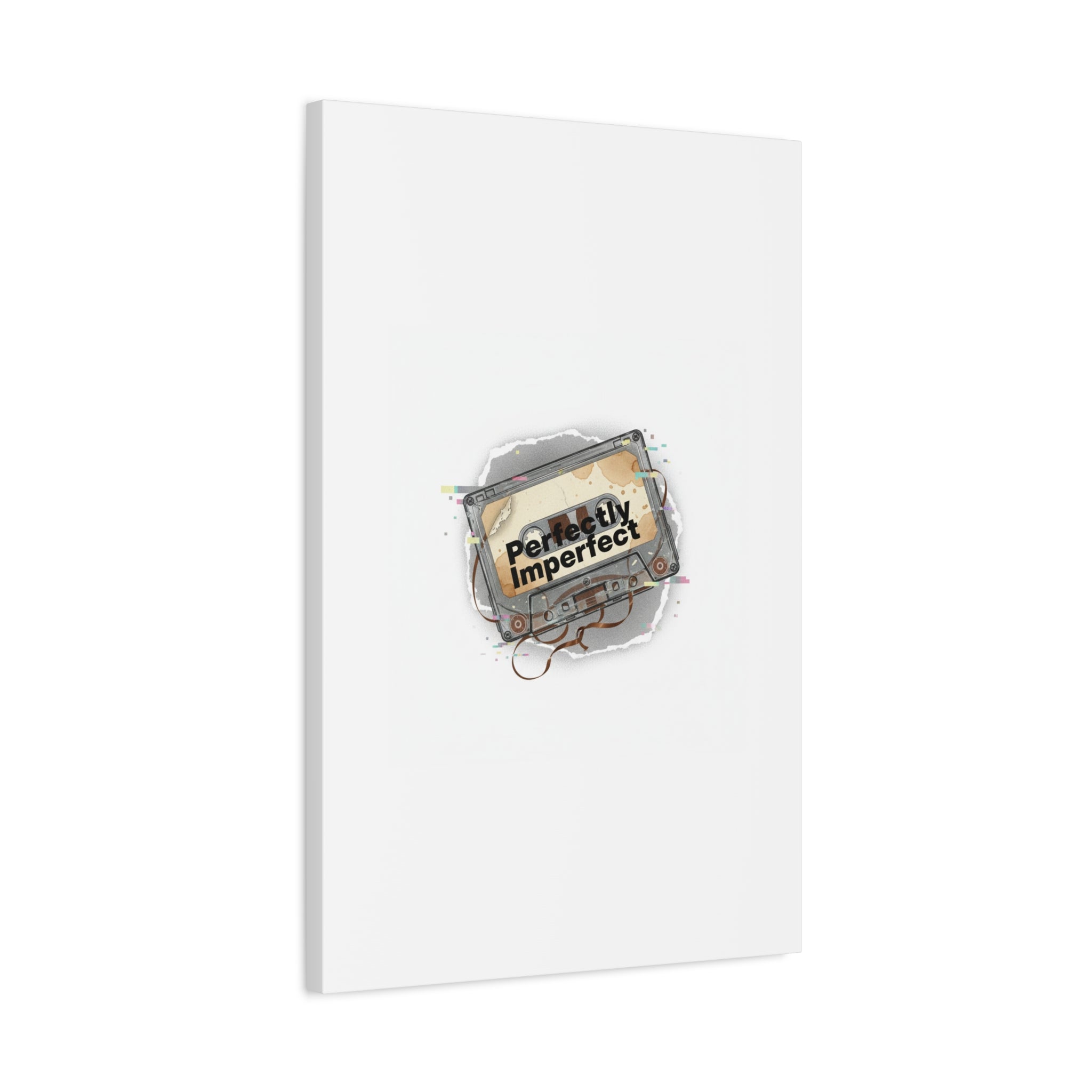 Perfectly Imperfect Cassette, Canvas Print | Analog Error, glitch art static