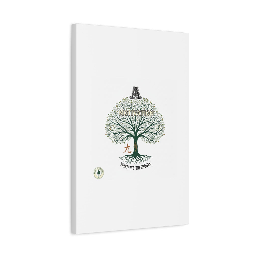 Handwritten Doodle Tree Canvas | Matte Stretched Wall Art