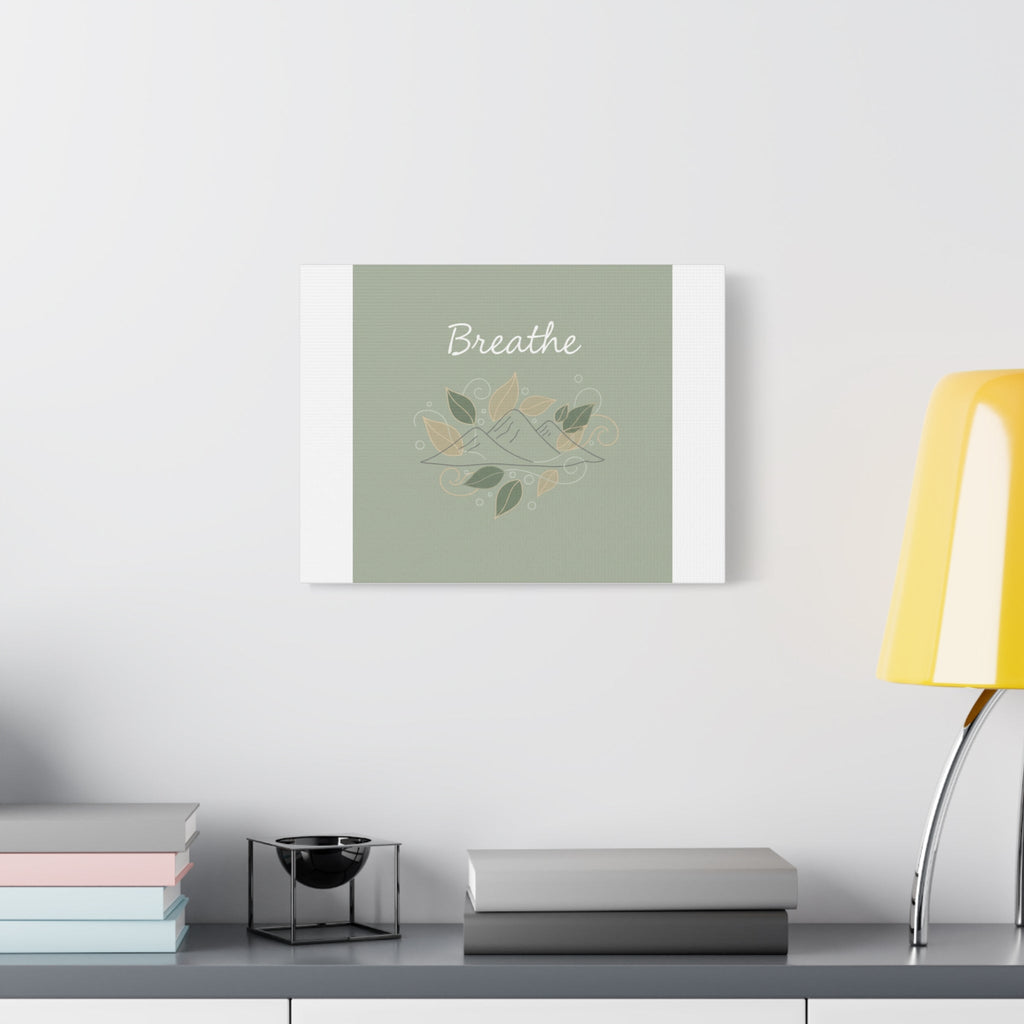 Breathe Mountain Line Canvas | Nature Symbols, Minimal Forest Wall Art
