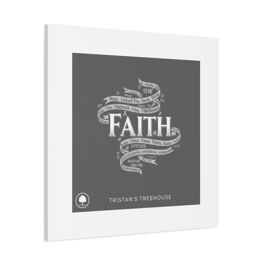 handwritten faith ribbon Canvas | sketch aesthetic, doodle design