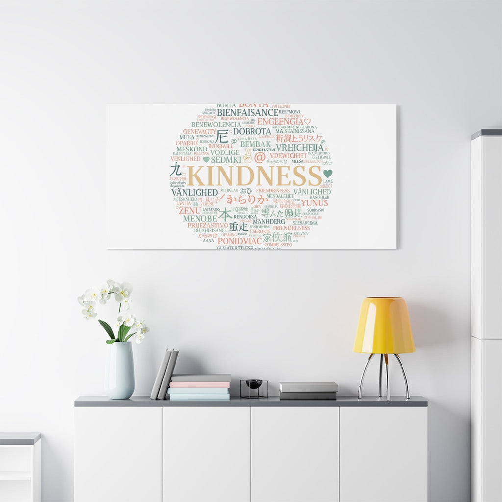 Kindness Word Cloud Canvas | Fresh Start Minimalist Wall Art