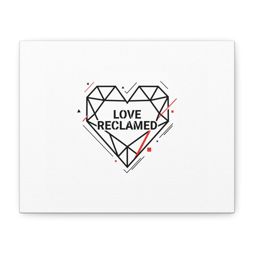 Love Reclaimed Canvas | modern heart design, minimalist love icon