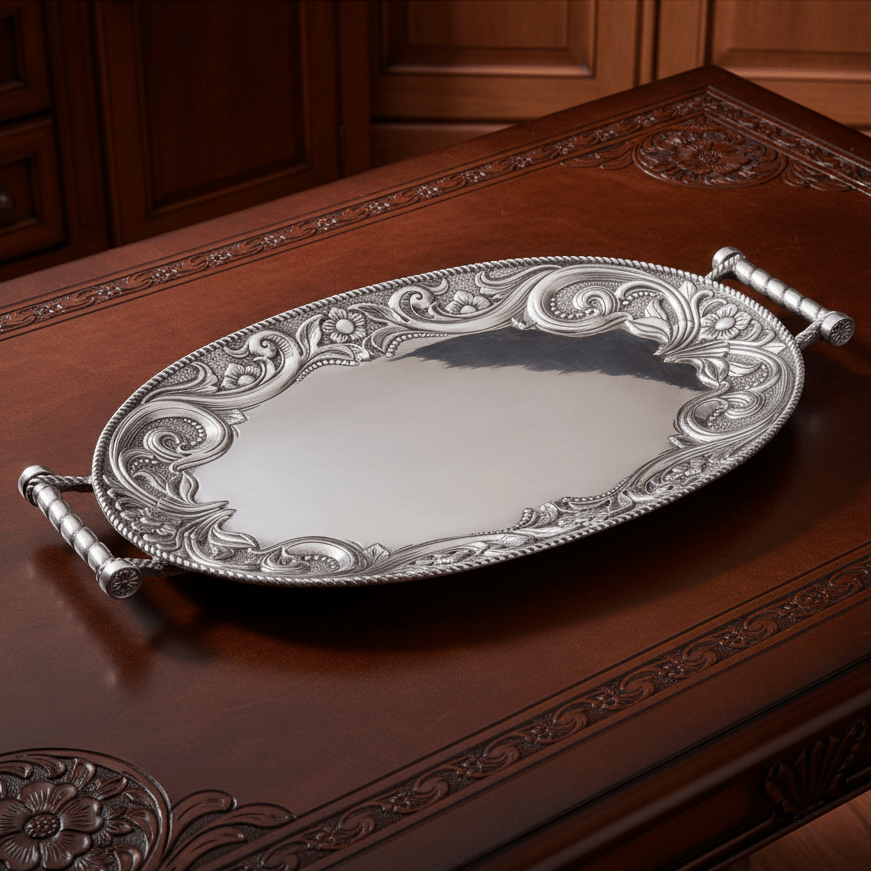 Western Leather Serving Tray