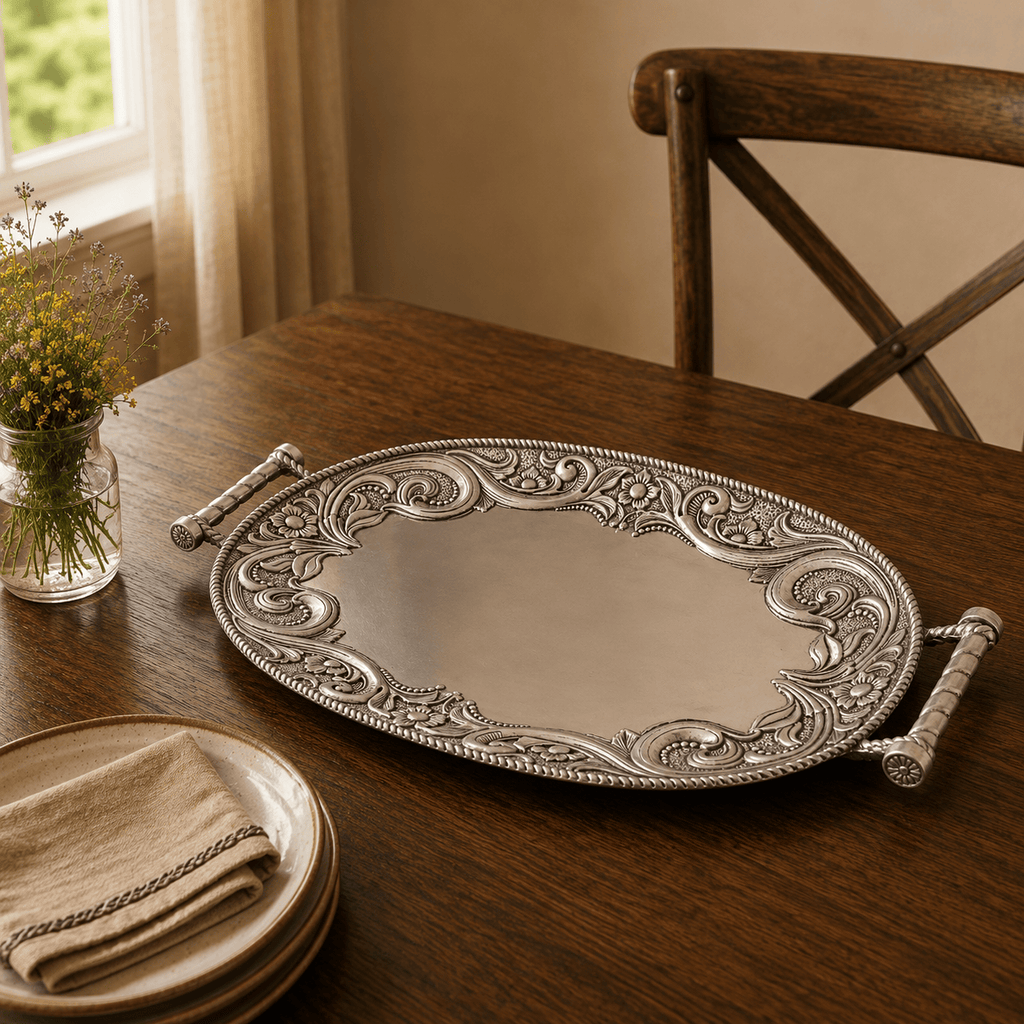 Western Leather Serving Tray