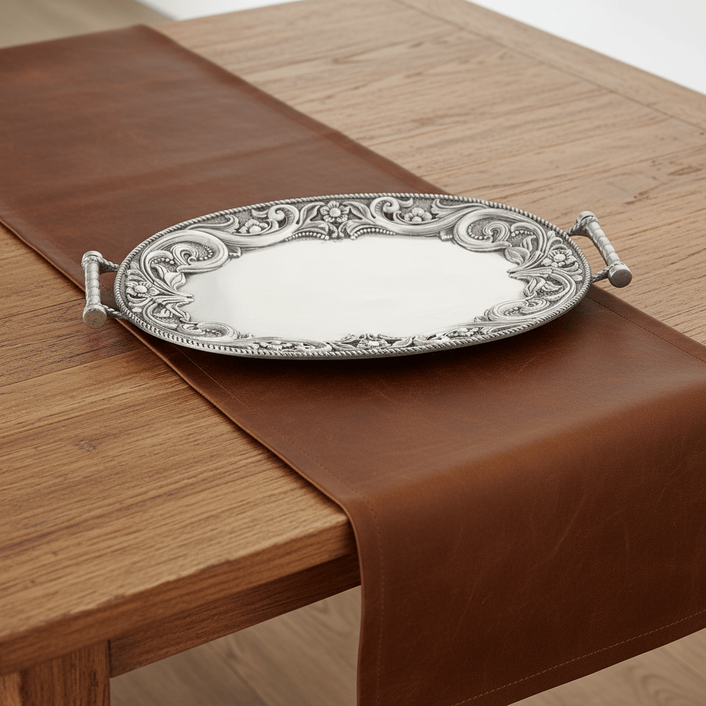 Western Leather Serving Tray