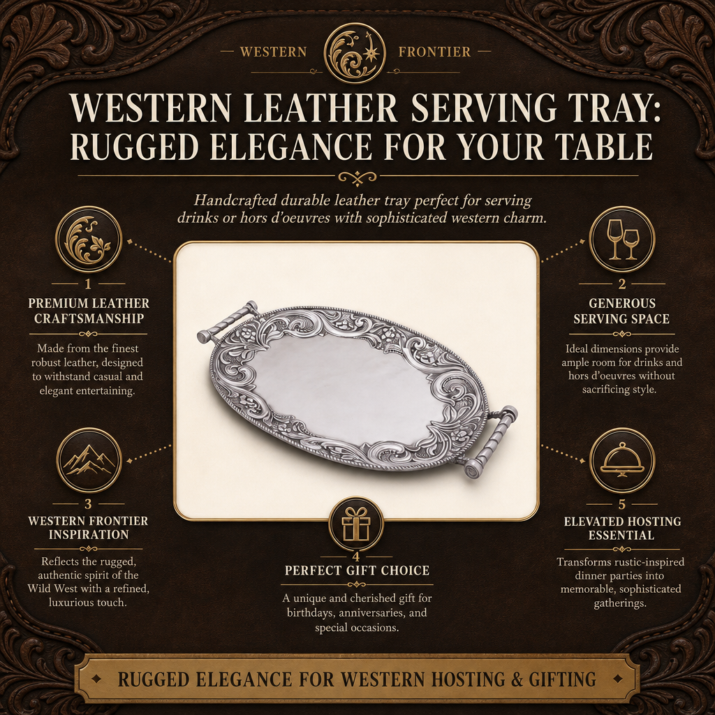 Western Leather Serving Tray