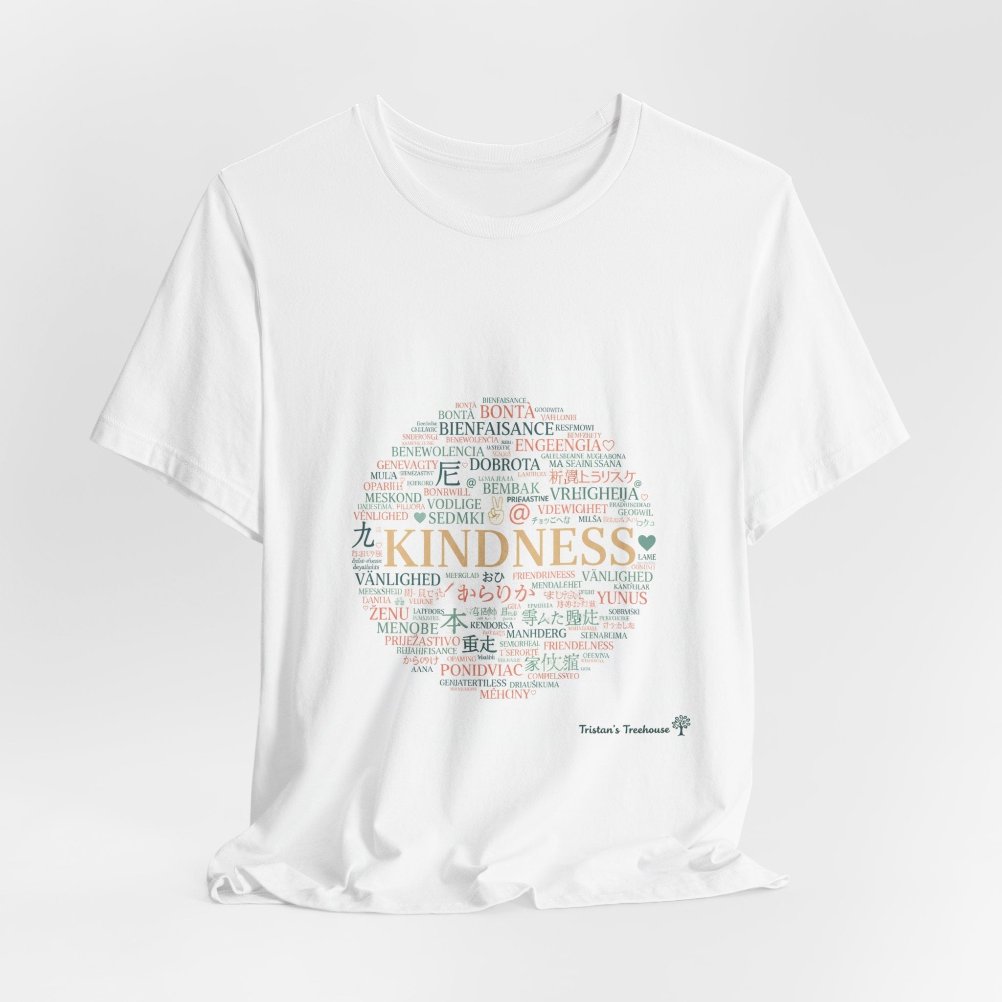 Kindness Word Cloud Tee | Fresh Start Minimalism, reset mode apparel