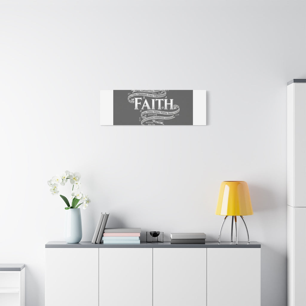 handwritten faith ribbon Canvas | sketch aesthetic, doodle design
