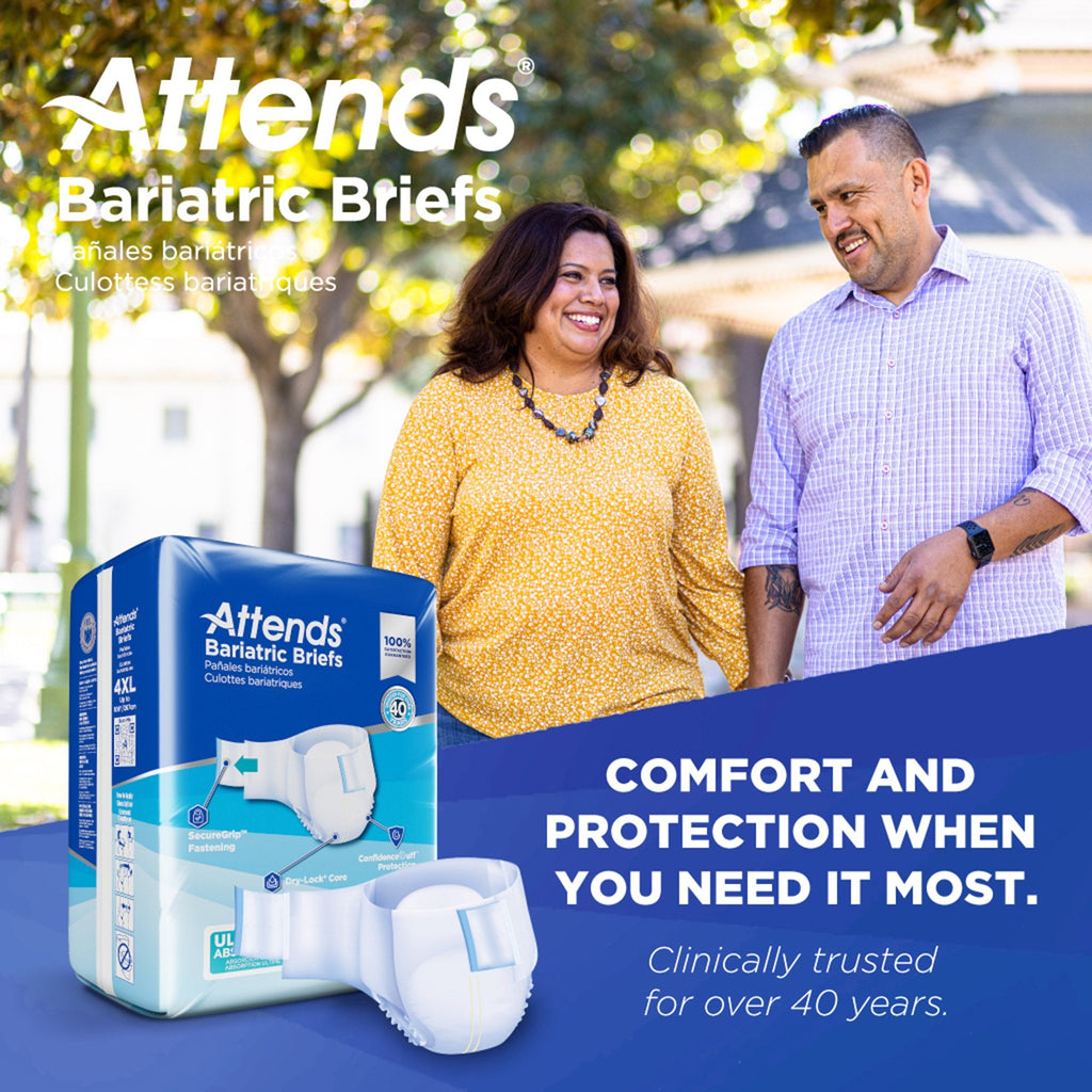 Attends® Bariatric Briefs, 4X-Large DD60