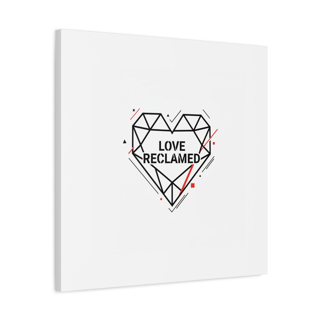 Love Reclaimed Canvas | modern heart design, minimalist love icon