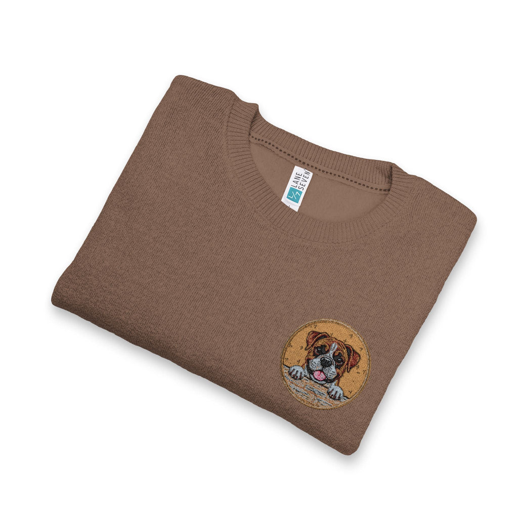 Dog Meme Nantucket Embroidered Crewneck Sweatshirt — Coastal Sealife Patch