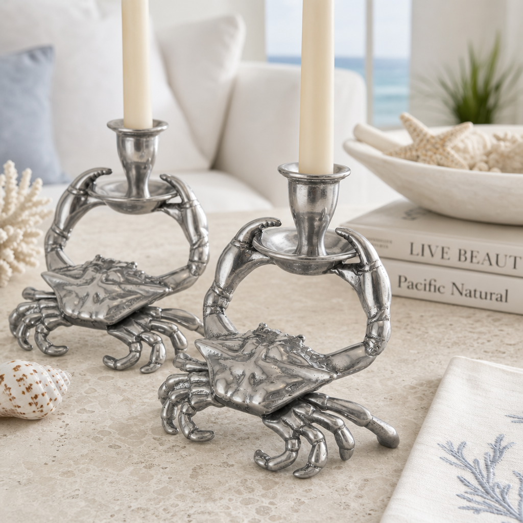 Crab Taper Candle Holders