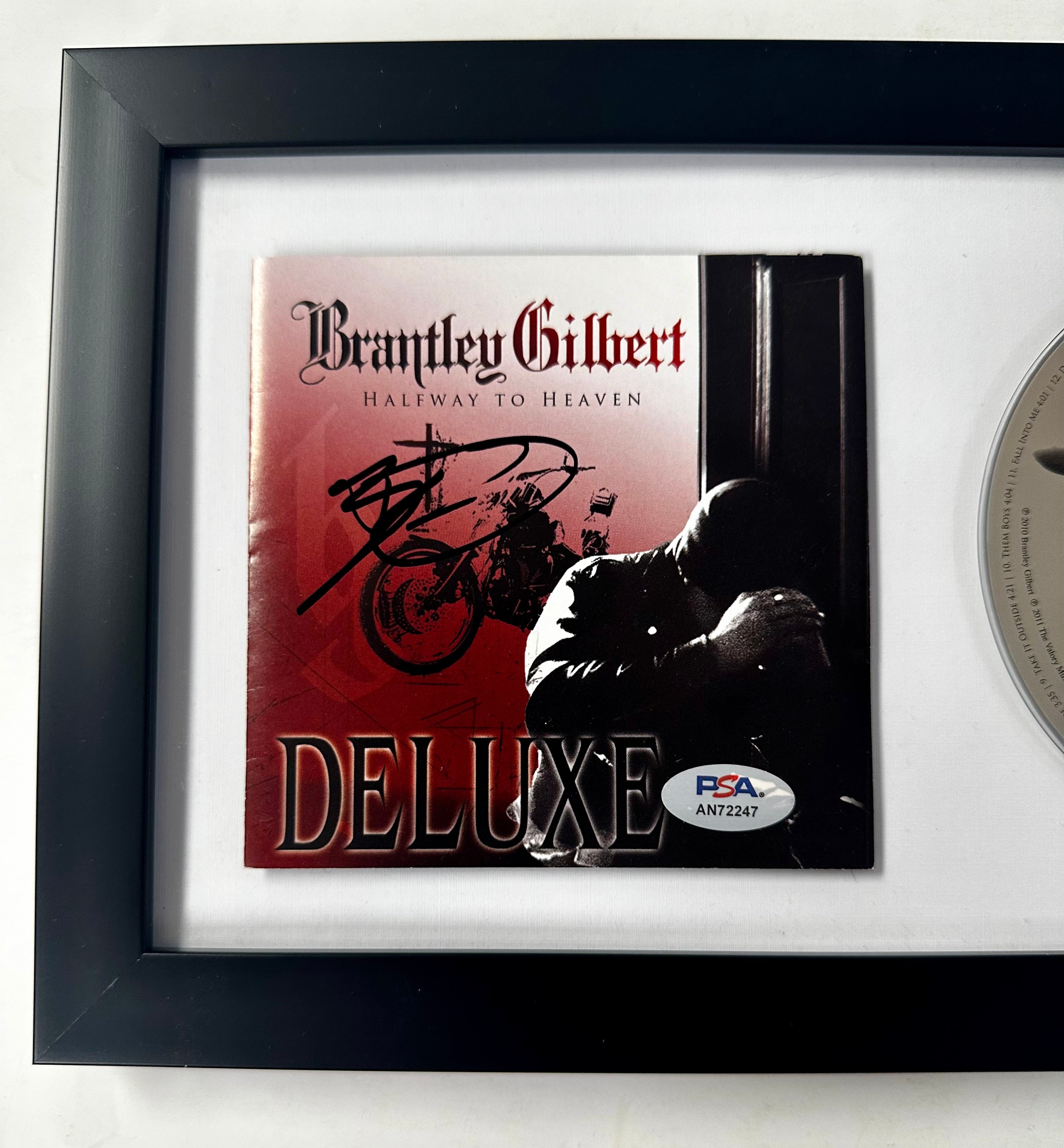 Framed & Signed Brantley Gilbert Halfway To Heaven CD With PSA COA