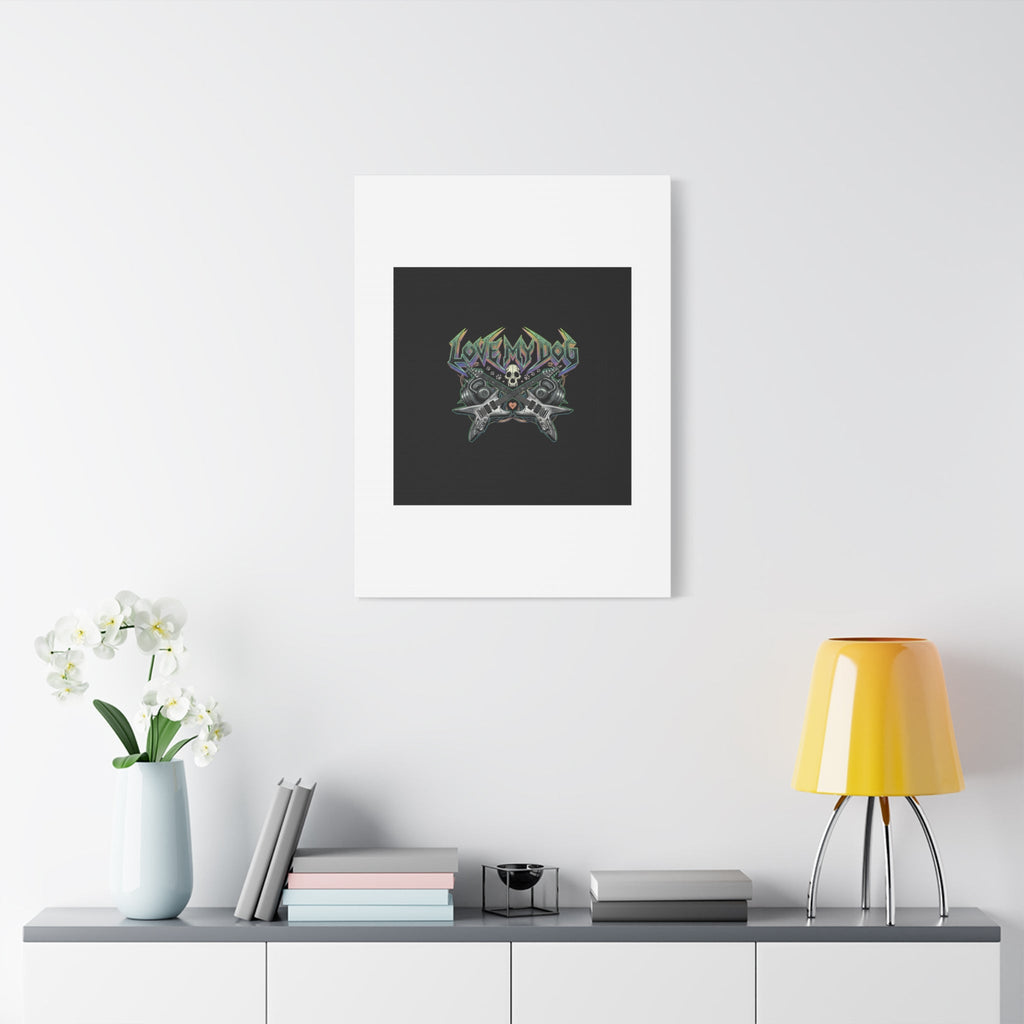 Love My Dog metal font Canvas | gothic wellness quote, edgy self-care merch