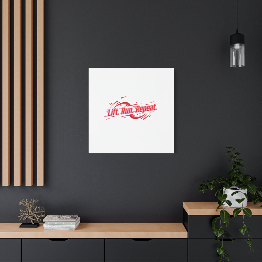 Lift Run Repeat Canvas | Fitness Wall Art, Gym Motivation