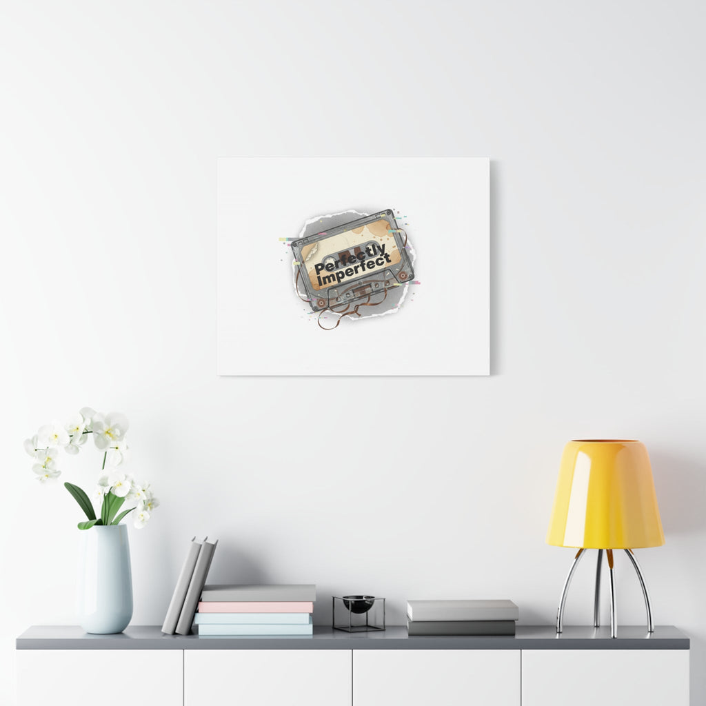 Perfectly Imperfect Cassette, Canvas Print | Analog Error, glitch art static