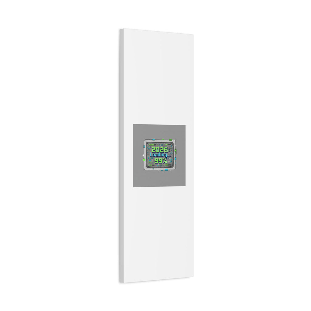 2026 Loading 99% Canvas | NYE countdown, retro system interface