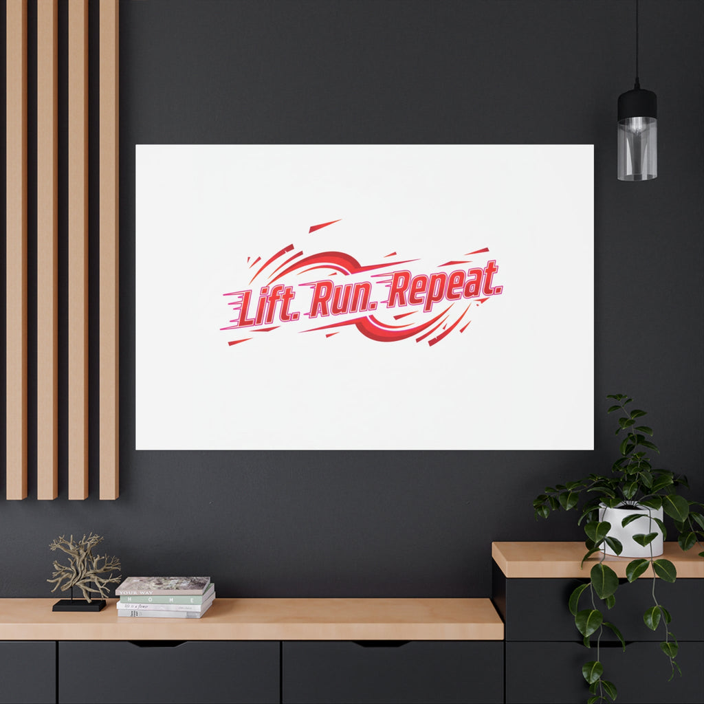 Lift Run Repeat Canvas | Fitness Wall Art, Gym Motivation