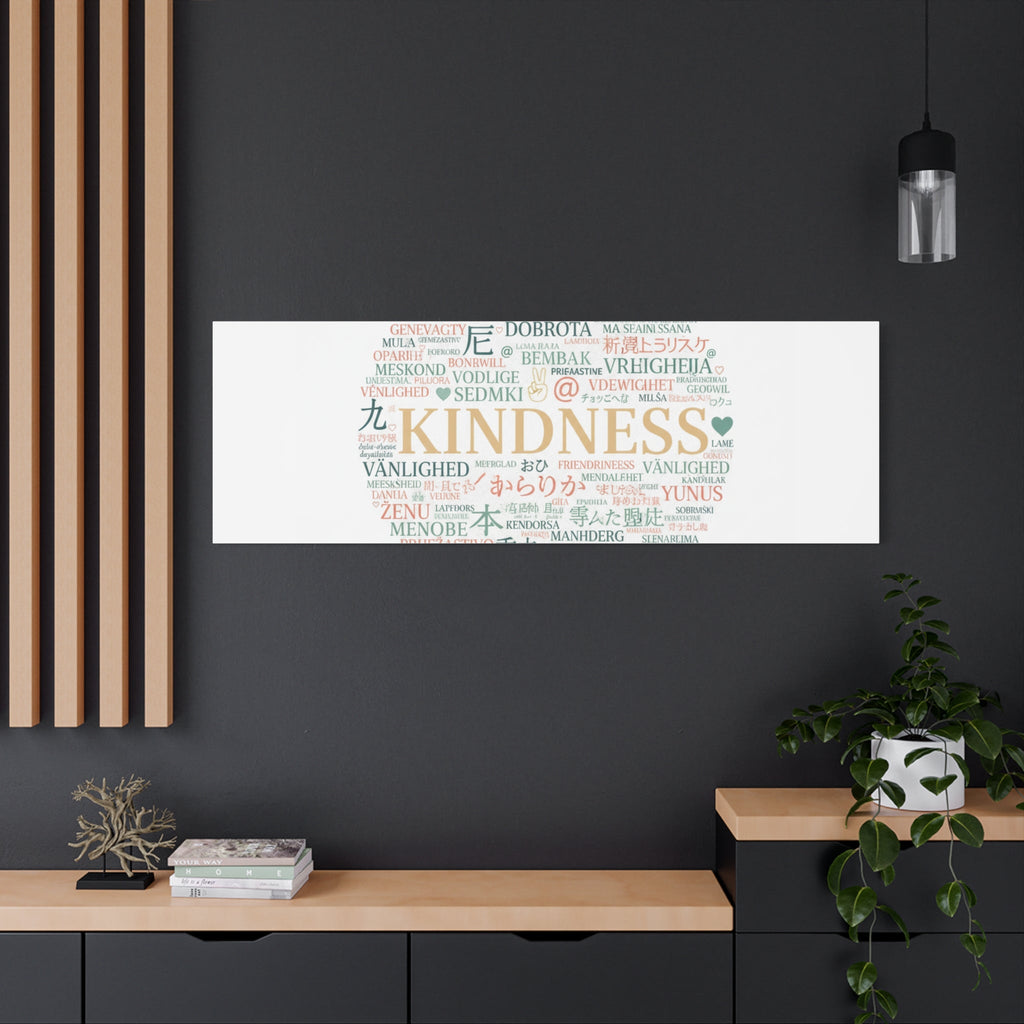 Kindness Word Cloud Canvas | Fresh Start Minimalist Wall Art