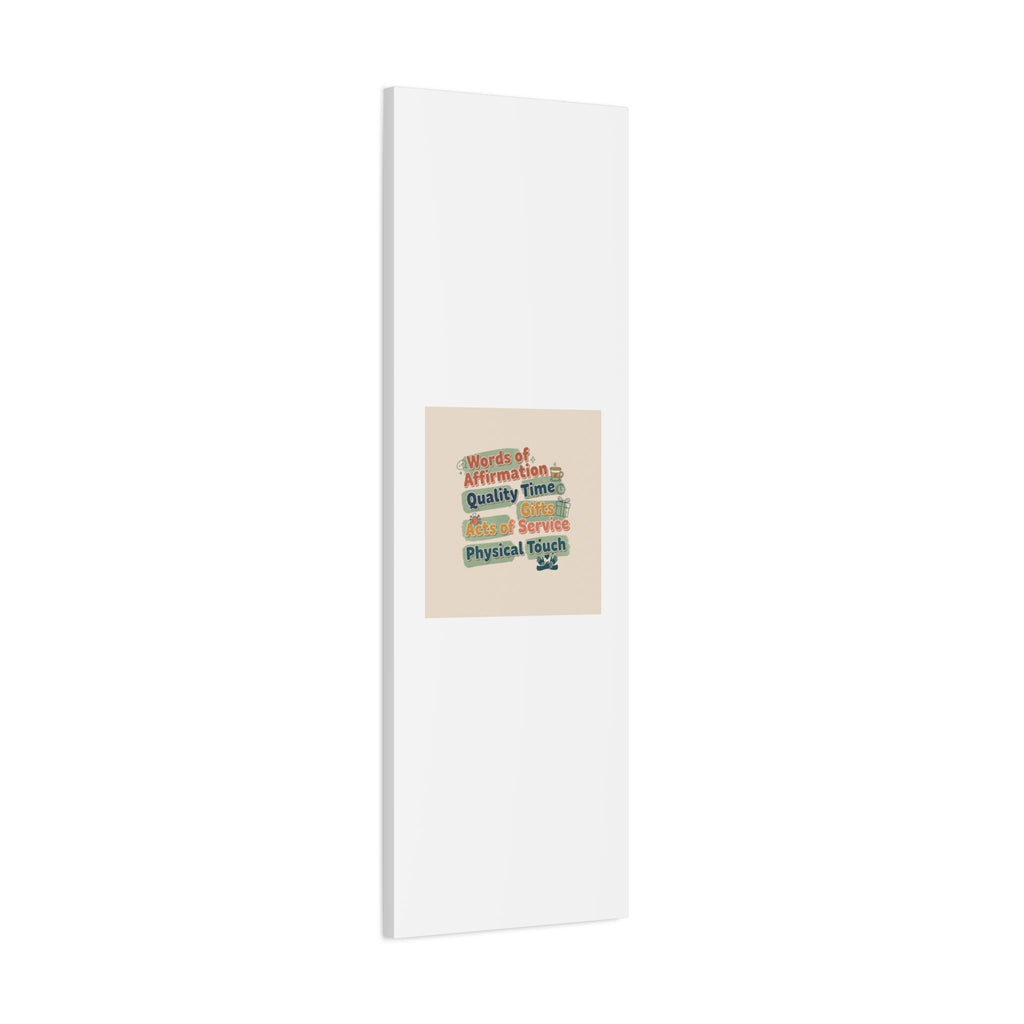 Love Languages List Matte Canvas Wall Art | love language meme, relationship humor