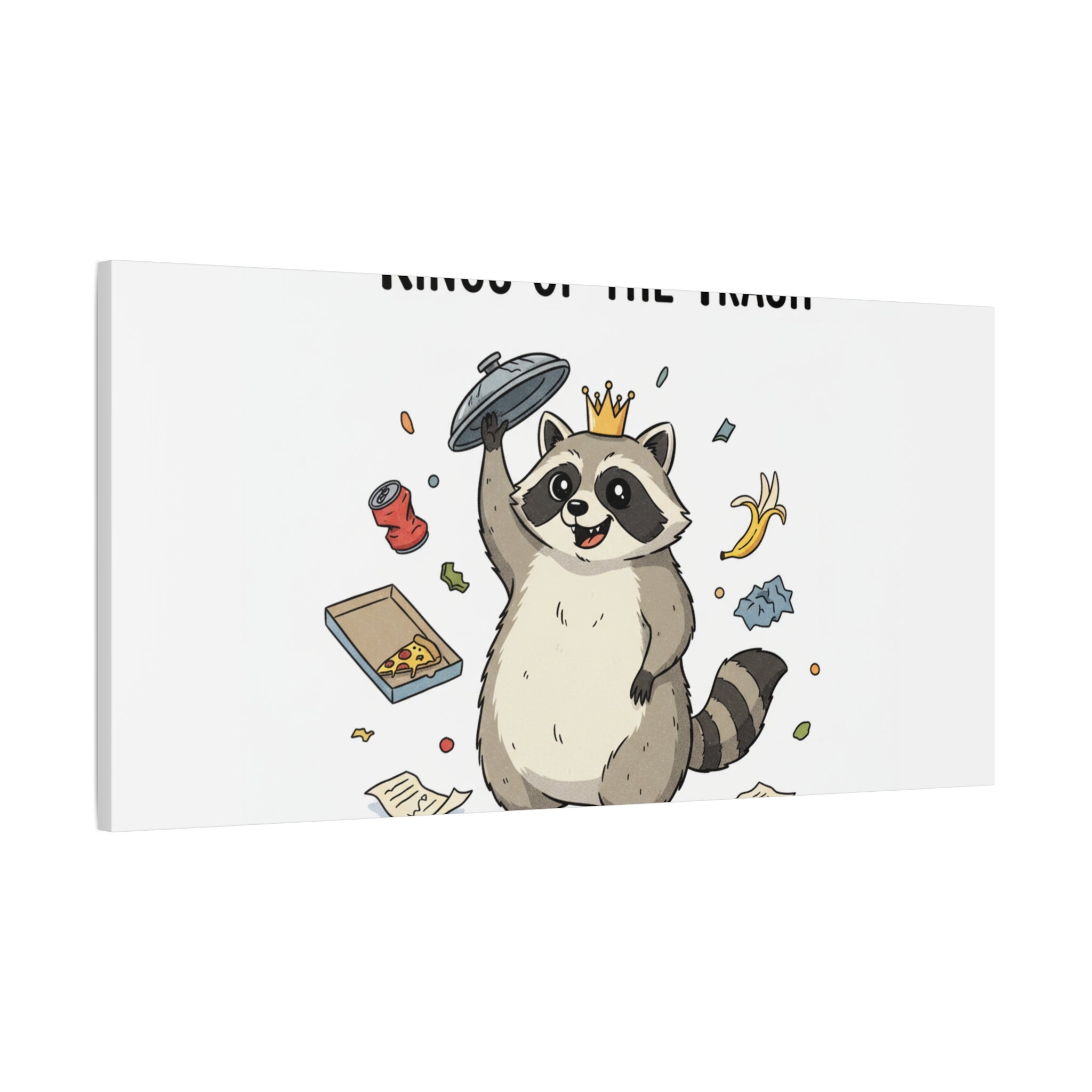 Kings of the Trash Canvas, Raccoon Doodle | Trash Panda, Goofy Critter Art
