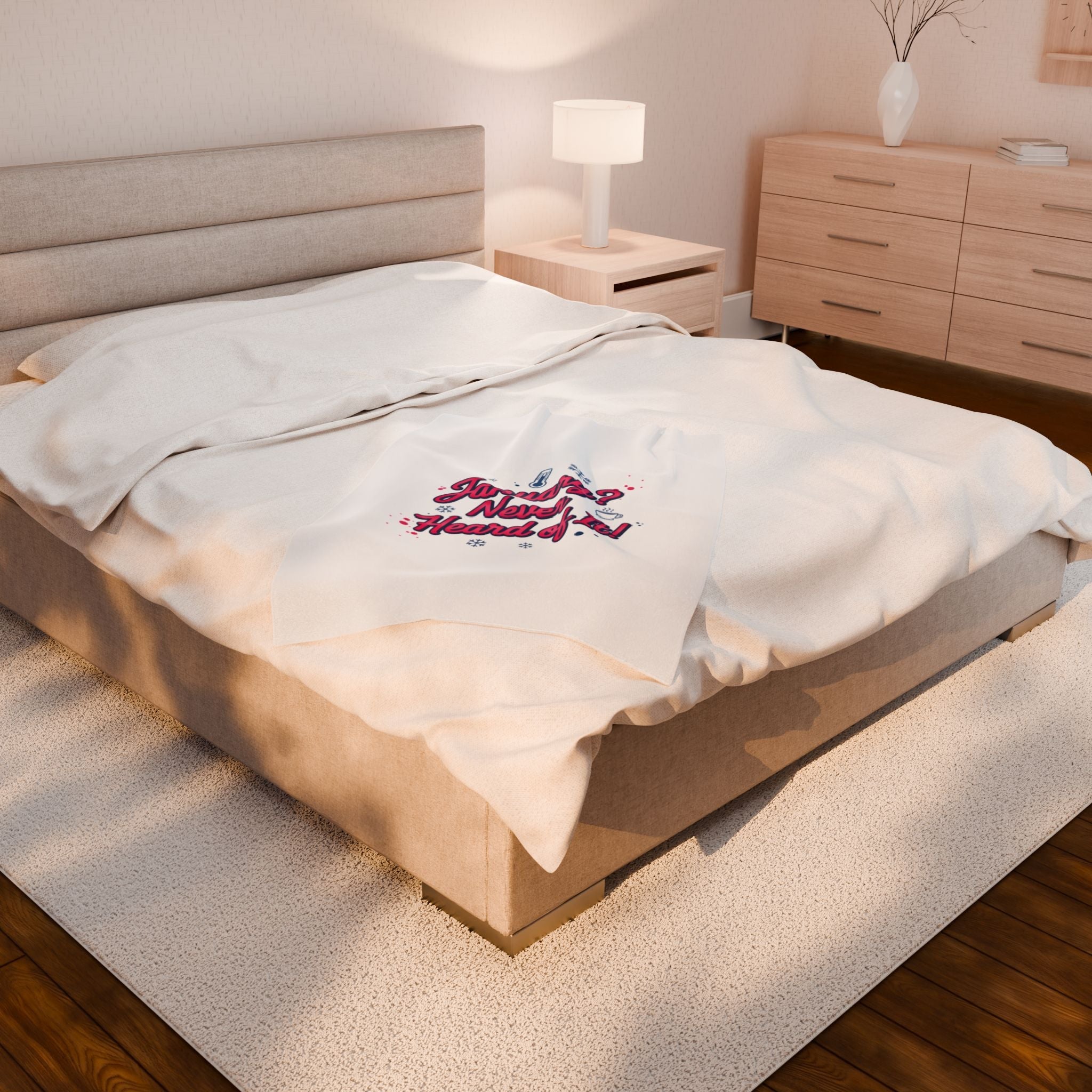 January? Never Heard of It! Velveteen Blanket | January meme, January slump humor
