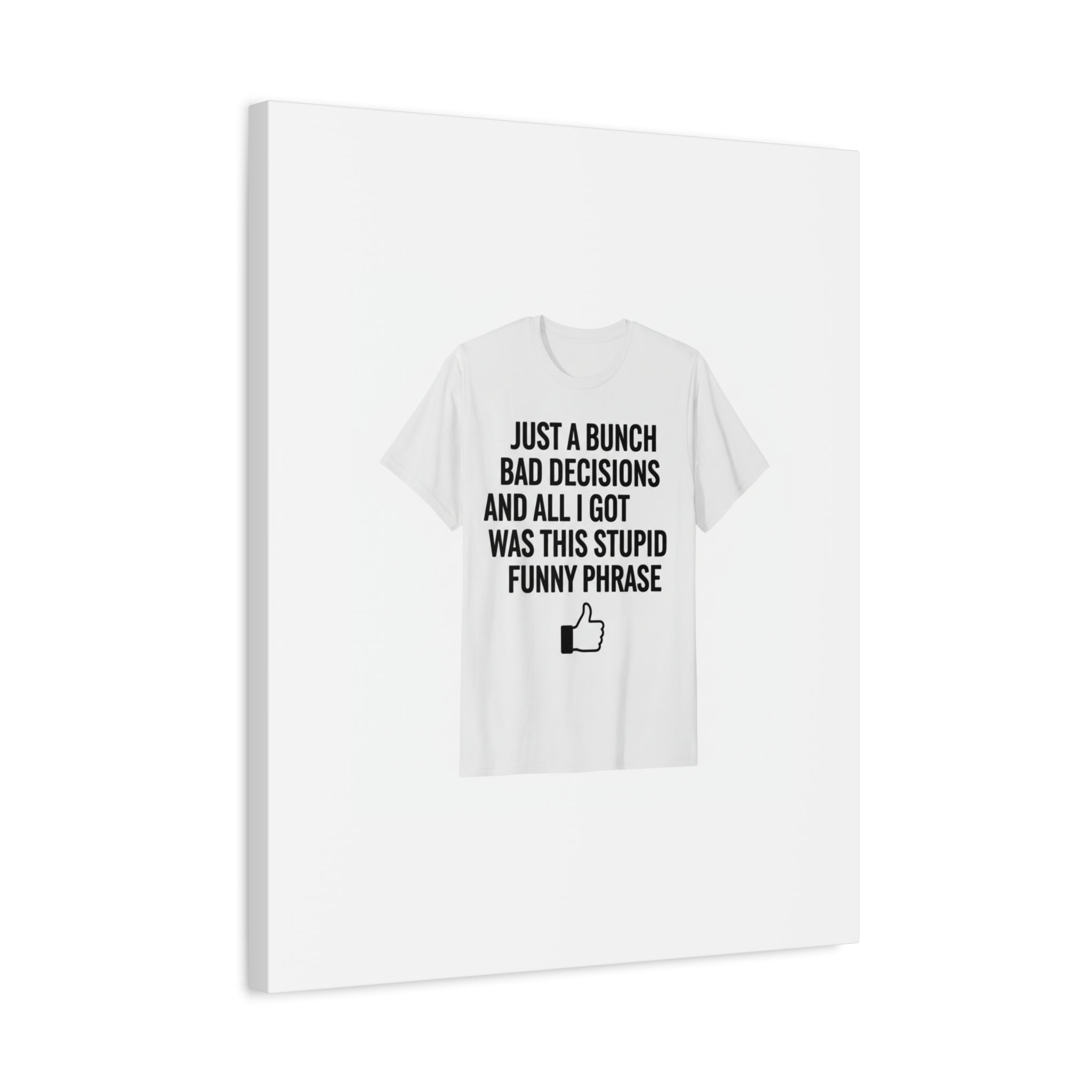 self-deprecating quote Canvas | sarcastic introvert wall art, anxiety humor