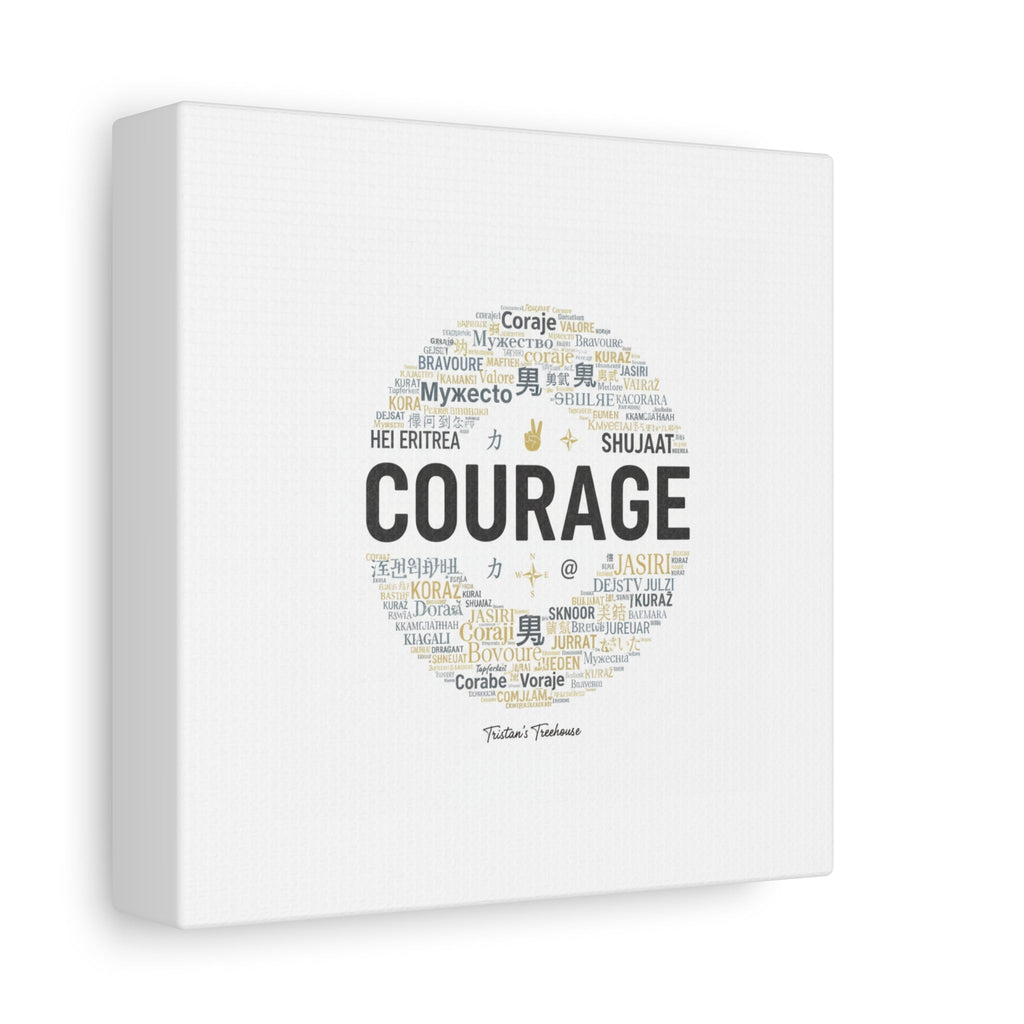 Courage Word Cloud Canvas | Fresh-Start Minimalism art print