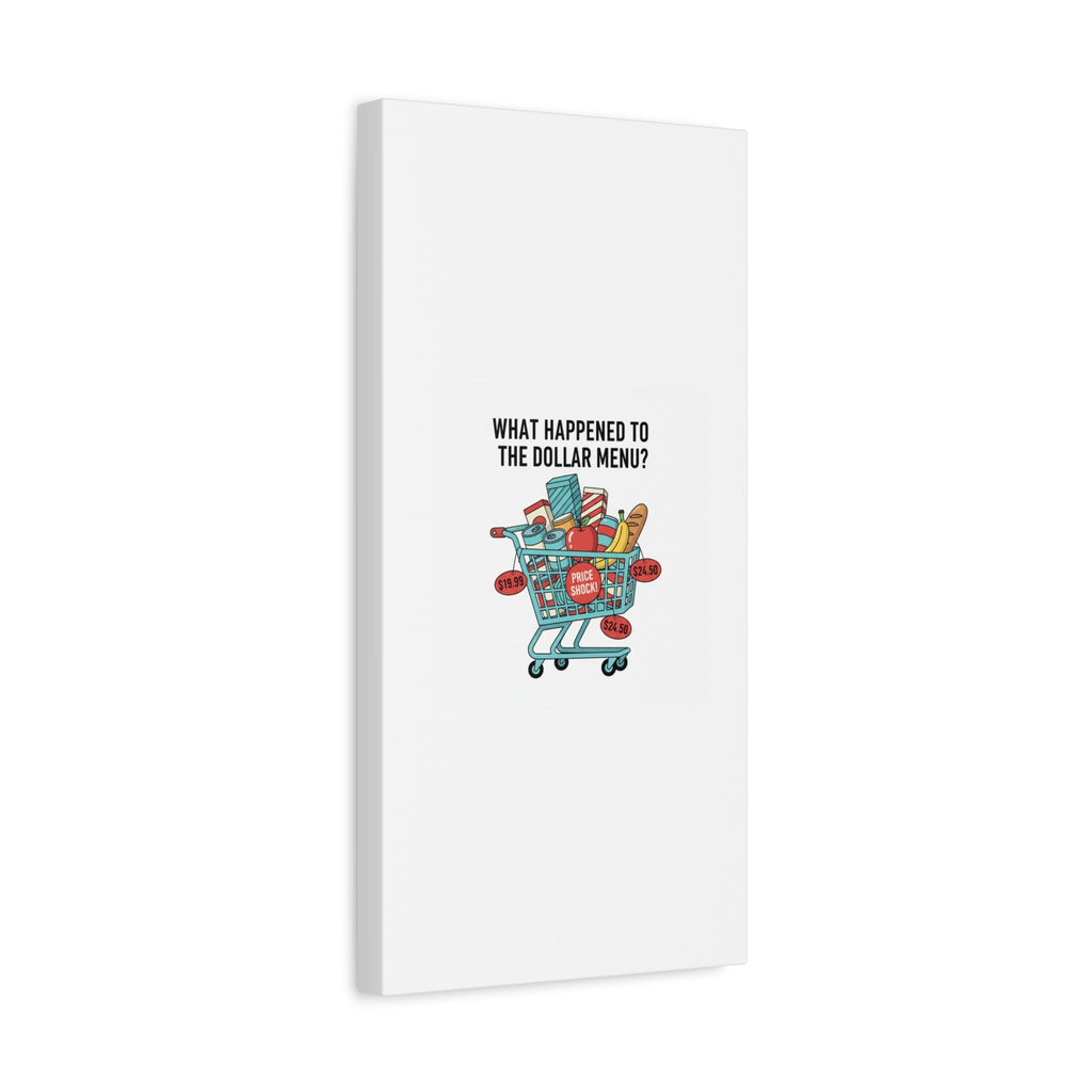 What Happened to the Dollar Menu? Canvas | Grocery Prices Meme, Price Shock Wall Art