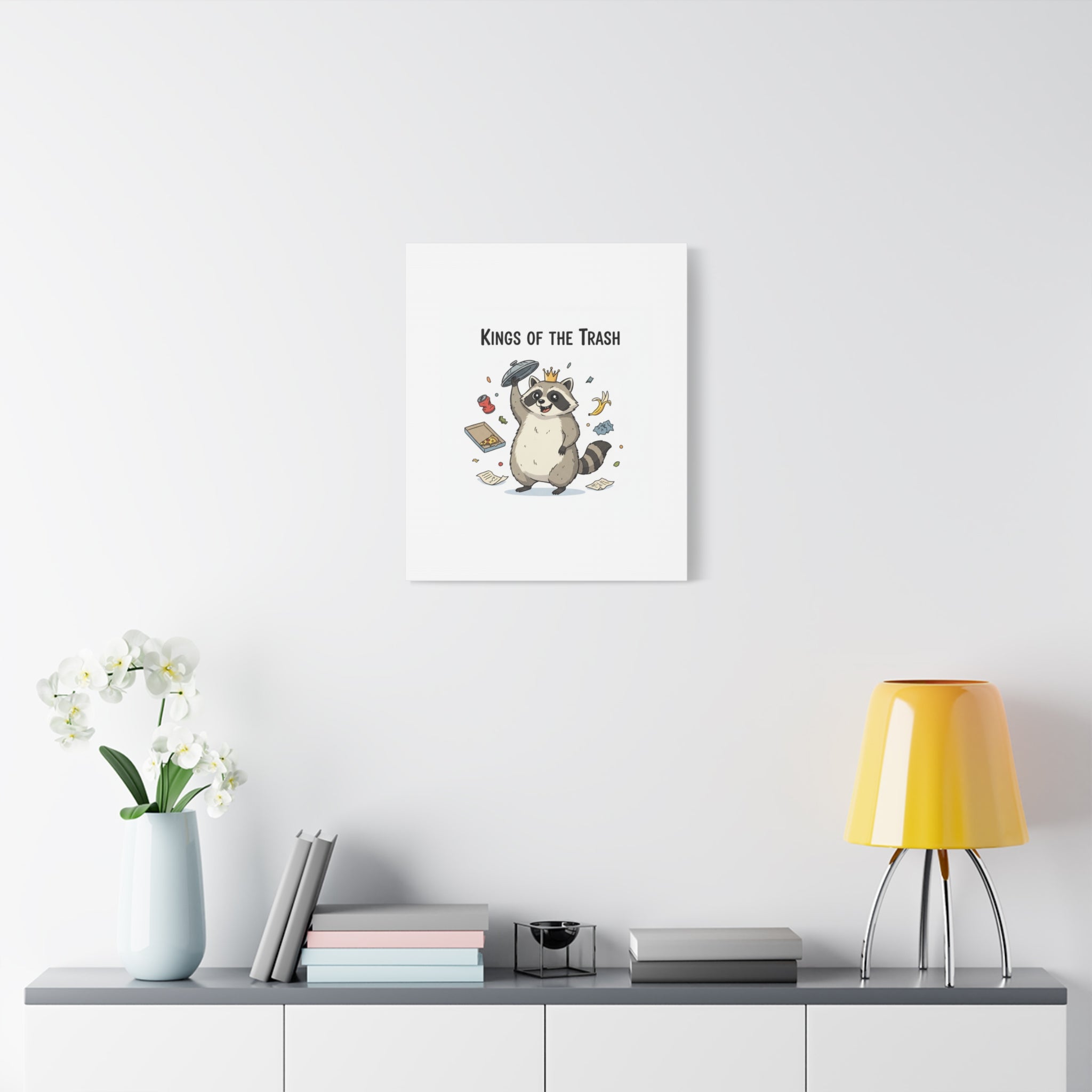 Kings of the Trash Canvas, Raccoon Doodle | Trash Panda, Goofy Critter Art