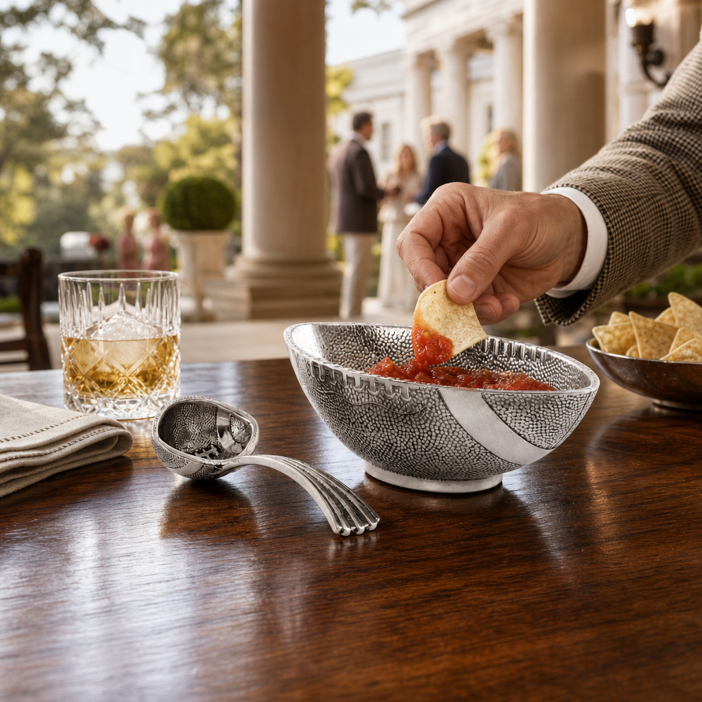 Football Condiment Bowl with Spoon