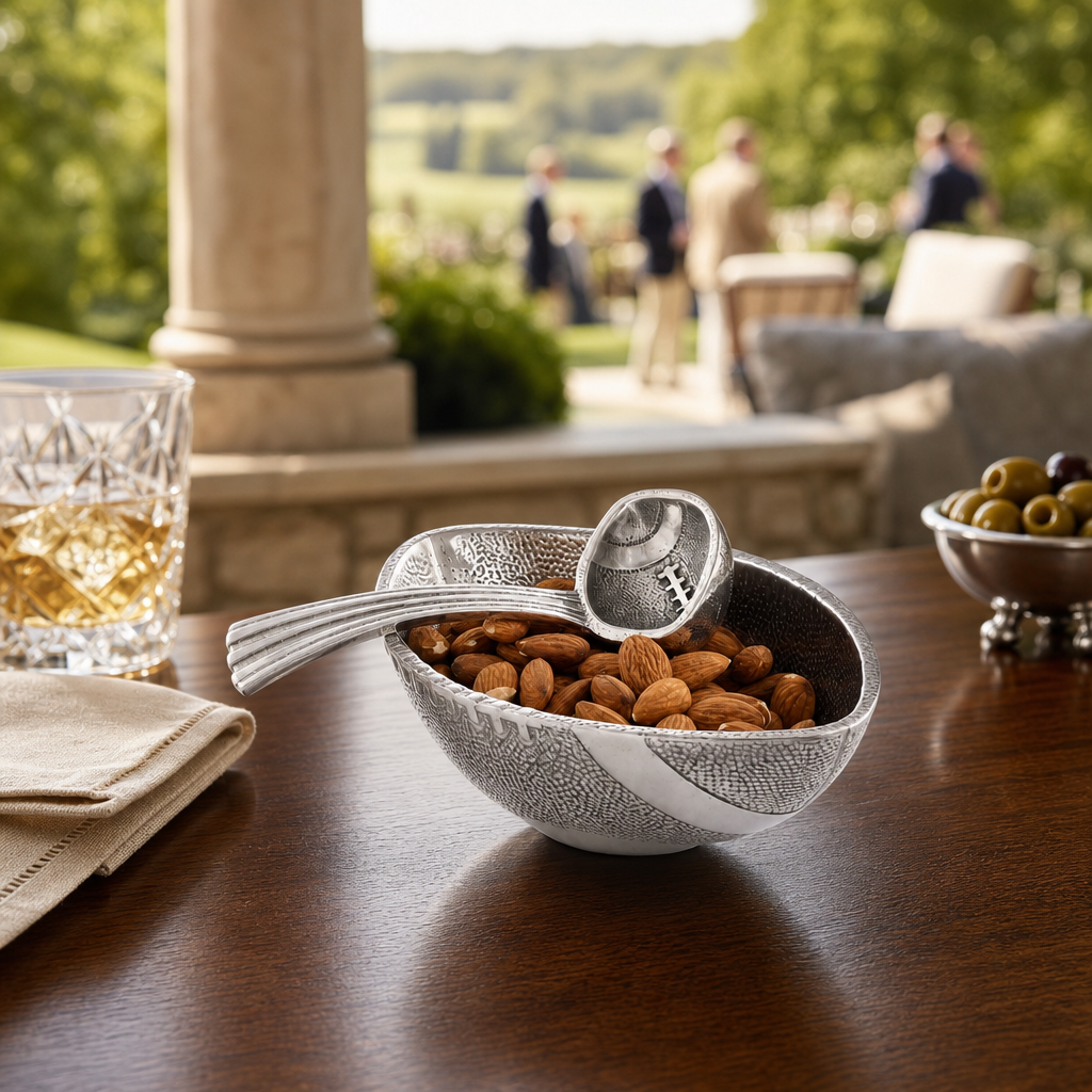 Football Condiment Bowl with Spoon