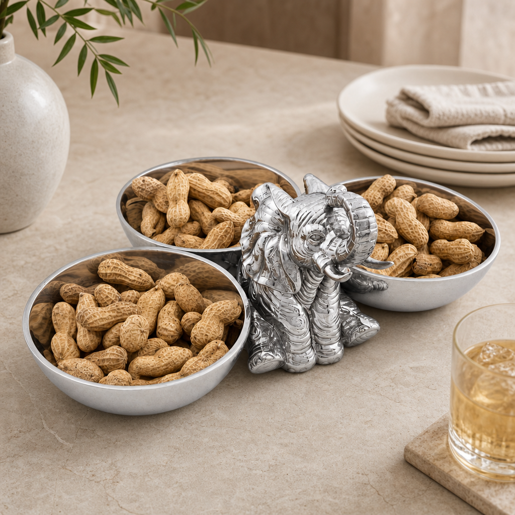 Elephant Three-Bowl Server