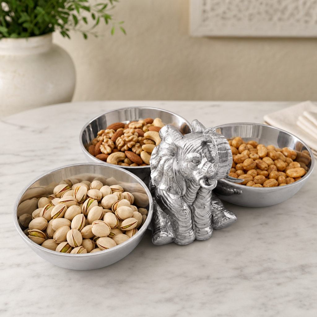 Elephant Three-Bowl Server