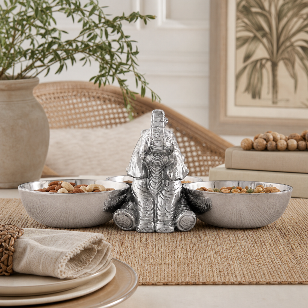 Elephant Three-Bowl Server