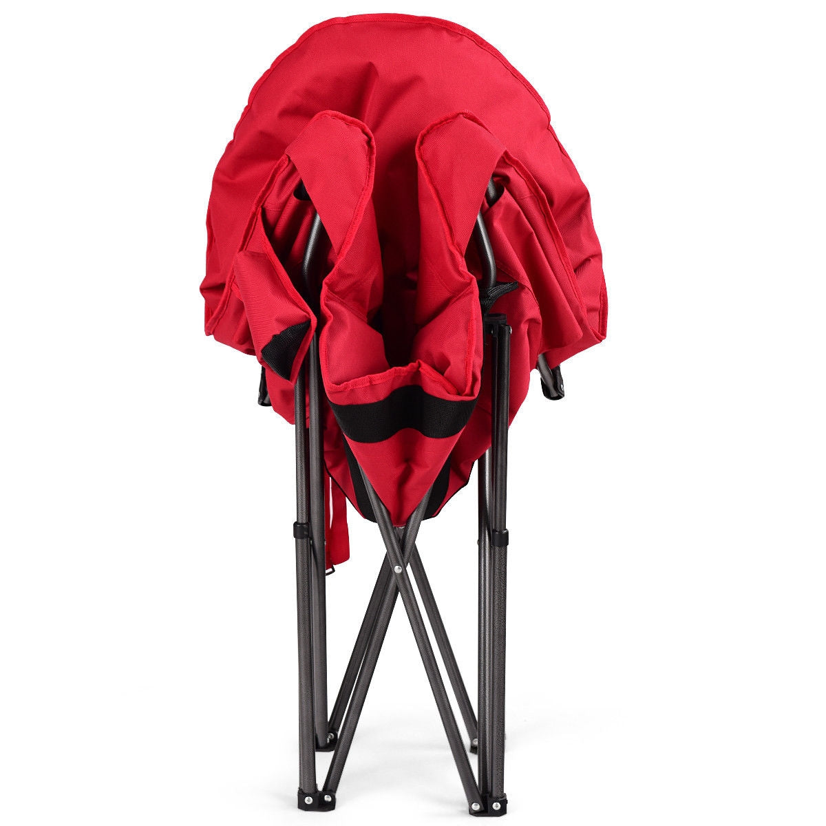 Oversized Folding Camping Moon Chair with Cup Holder