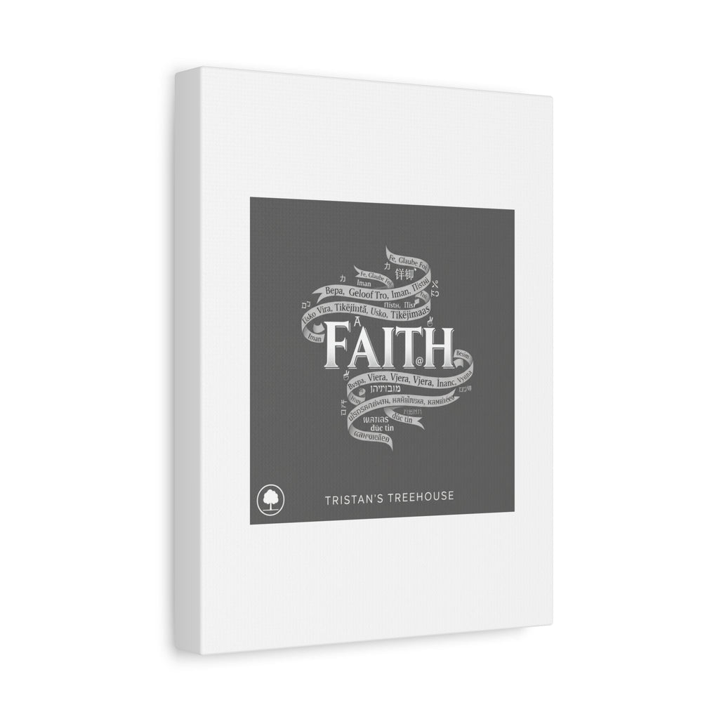 handwritten faith ribbon Canvas | sketch aesthetic, doodle design