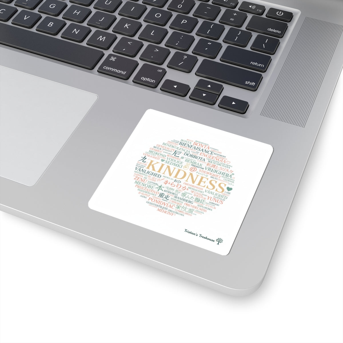 Kindness Wordcloud Sticker | Fresh-Start Minimalism, Neutral Renew