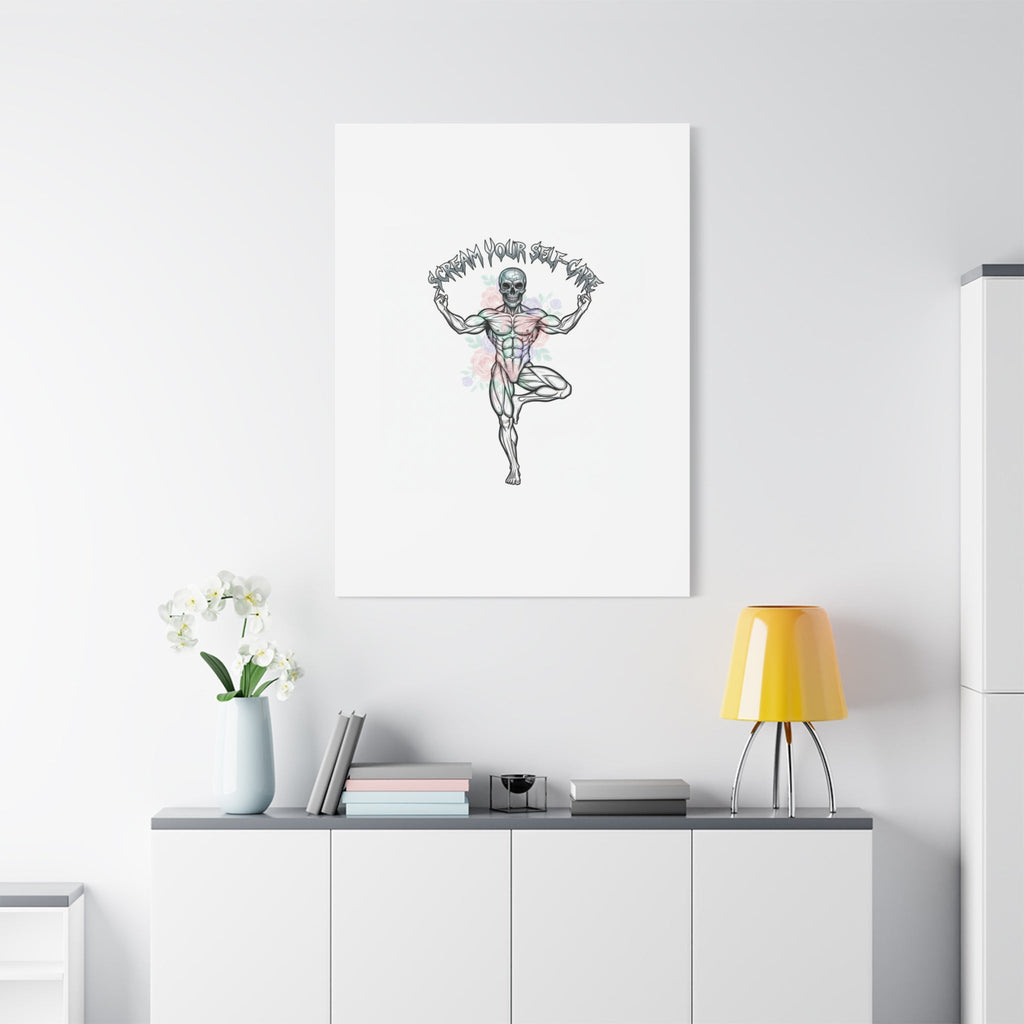 Scream Your Self-Care Canvas | Heavy Metal Wellness, Gothic Wellness Quote