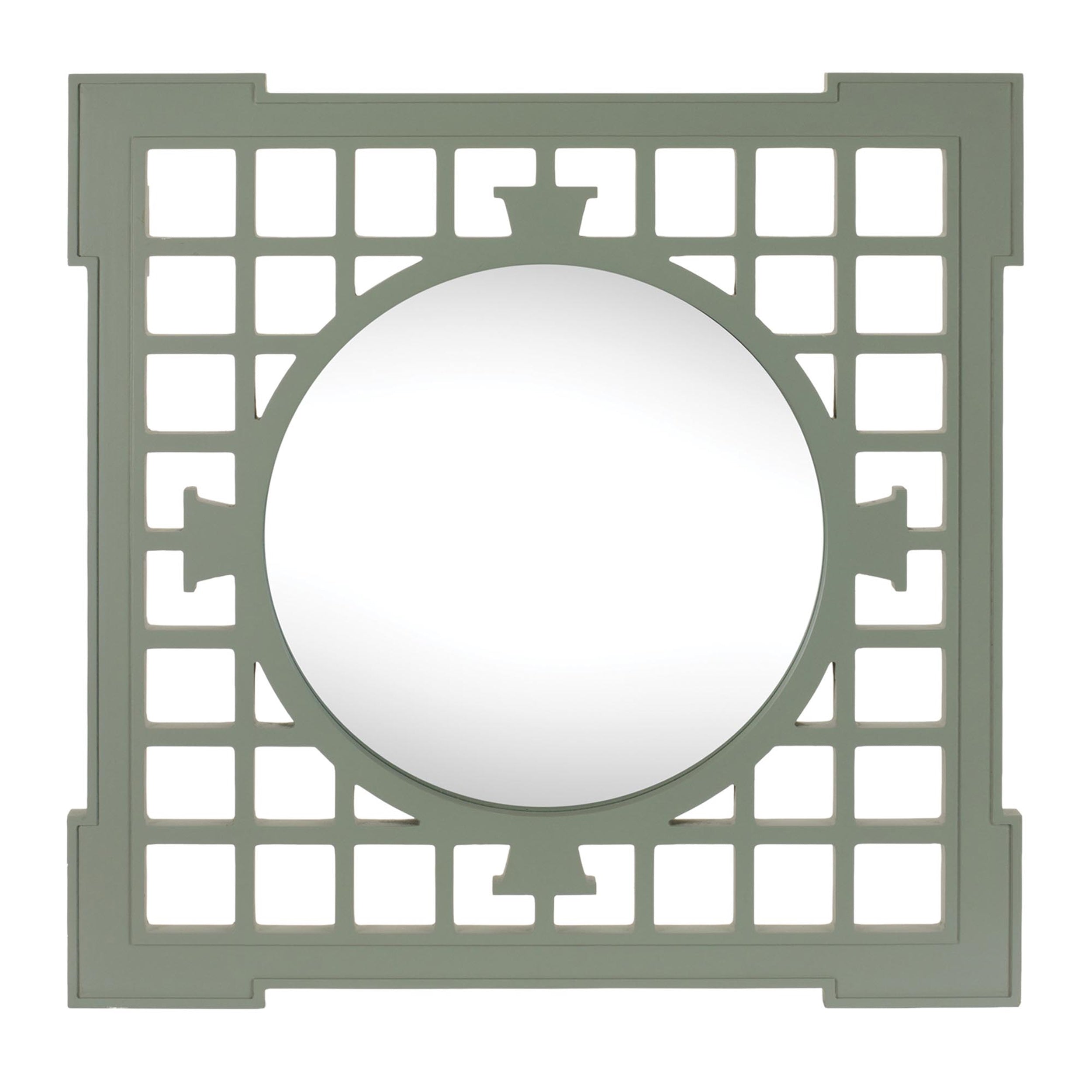 Geometric Lattice Frame Wall Mirror 23.5"SQ