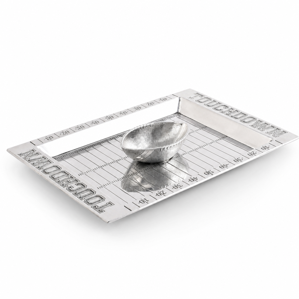 Football Field Chip and Dip Tray and Bowl